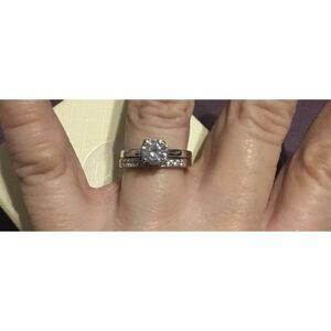 2 Ct. Round Cut Wrap Around Channel Set Bridal/Wedding Ring Set Sz 9